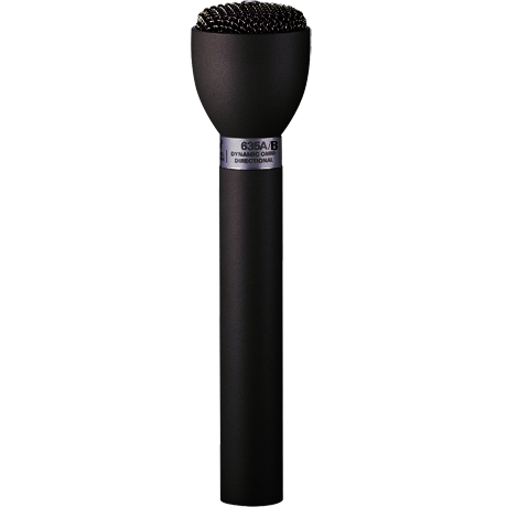 RE Broadcast 635A/B - Classic Handheld Interview Microphone, Black - Omnidirectional